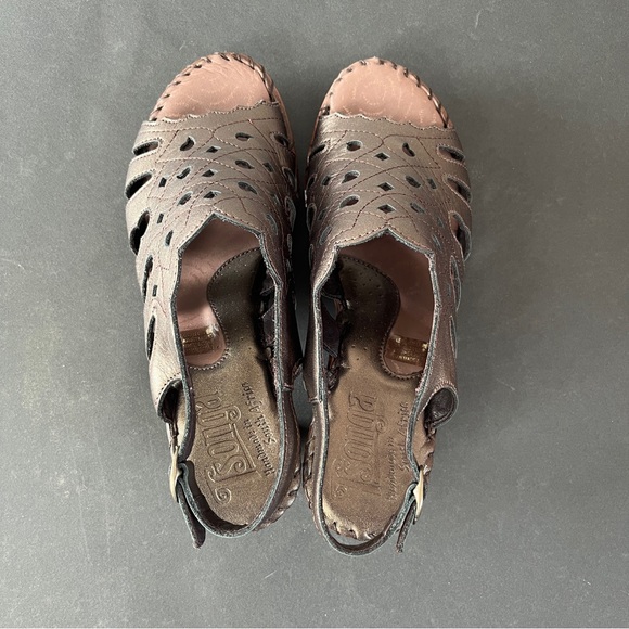 Metallic Brown Cutout Heels - Picture 5 of 12